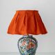 Delft Polychrome Chinoiserie Table Lamp, Tichelaar Makkum, New Silk Shade