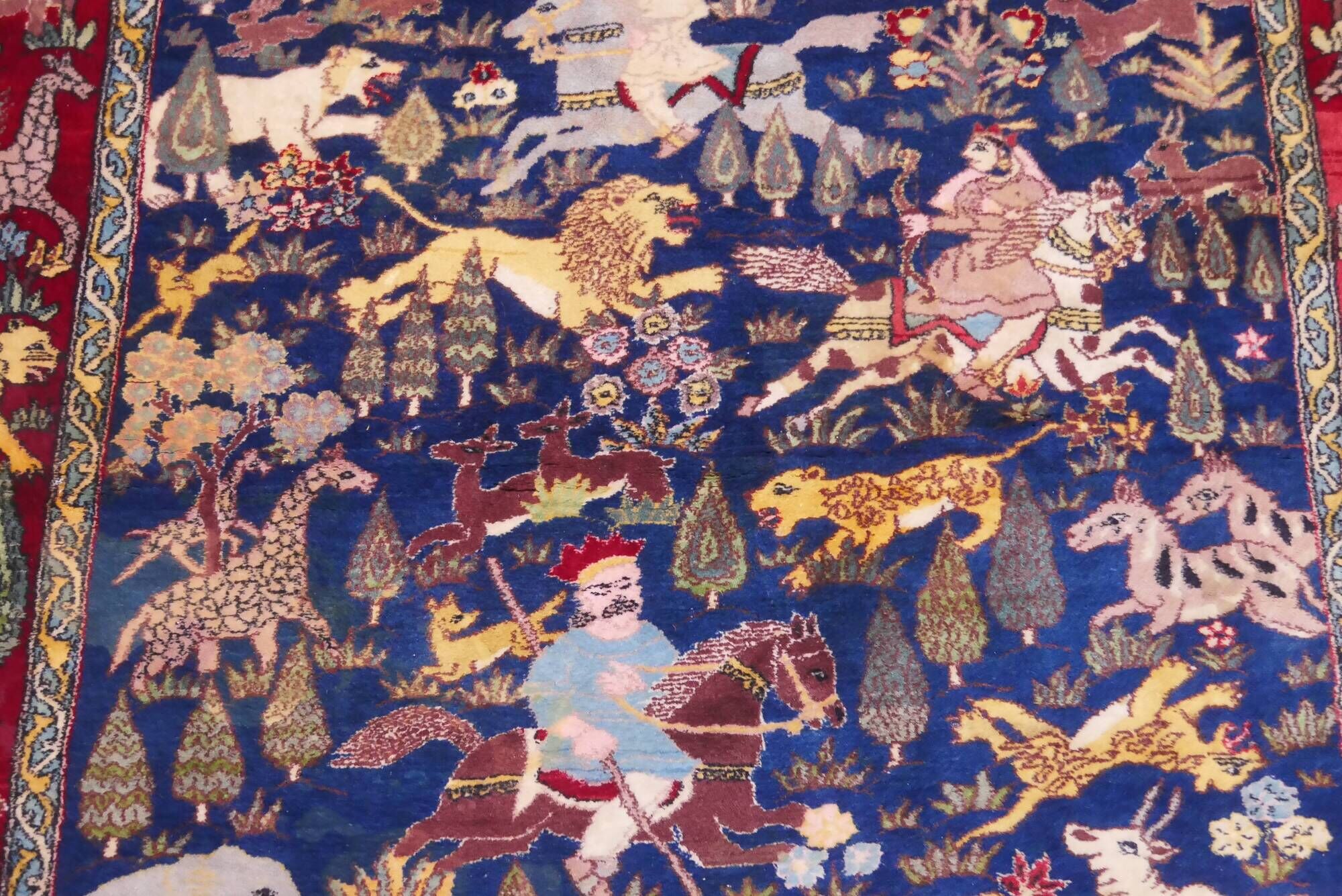 Panjab handmade Indian Oriental carpet 180 x 130 cm