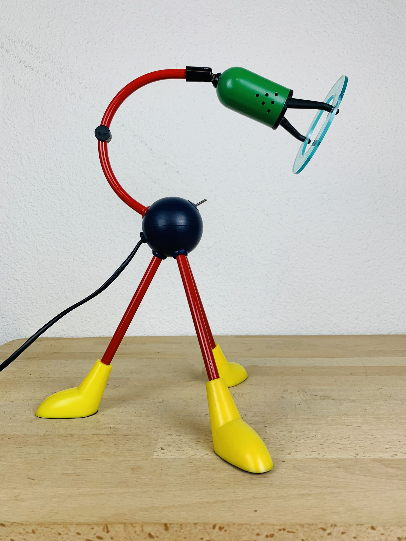 Lampe tripode couleurs primaires années 80