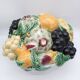 Fruit basket with lid. Enameled barbotine. Large model. Bordallo Pinheiro