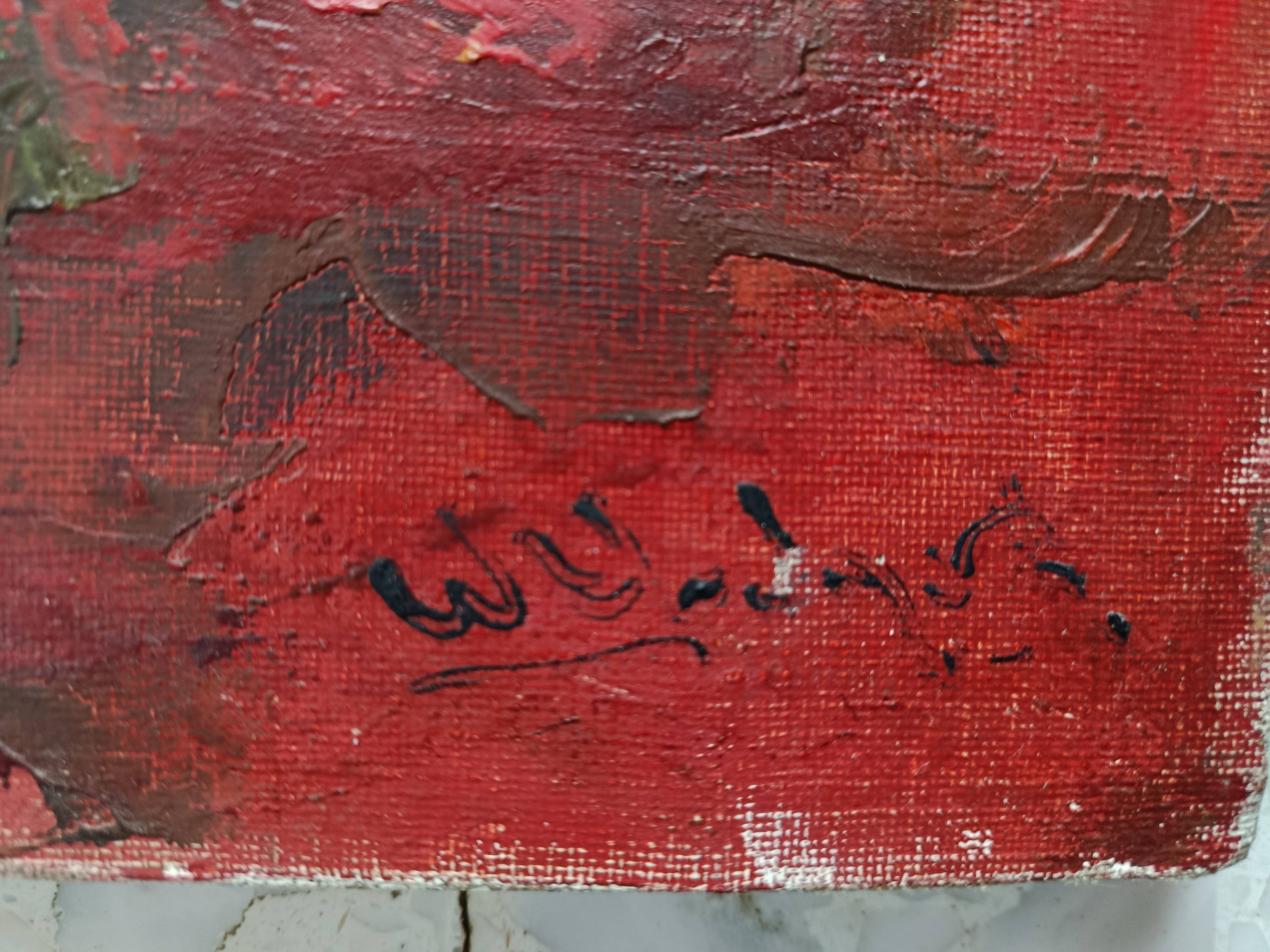 Hst still life bouquet flower in vase by willy jager 1960 germany 1960