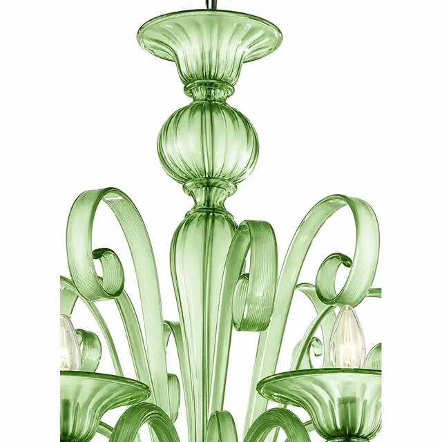 Chandelier en verre de Murano vert vénitien par Simoeng pour Simoeng