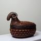 Vintage Woven Bamboo/Rattan Ram Box Shanghai Handicrafts China 70s