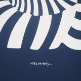 Victor Vasarely: Zebras on a Blue Background - Original Signed Silkscreen Print