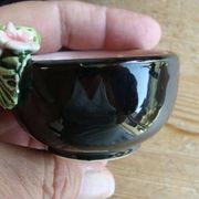 Vintage Keramos Sèvres salt cellars in their case