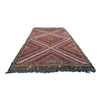 Tapis kilim turc vintage 295 x 197 cm