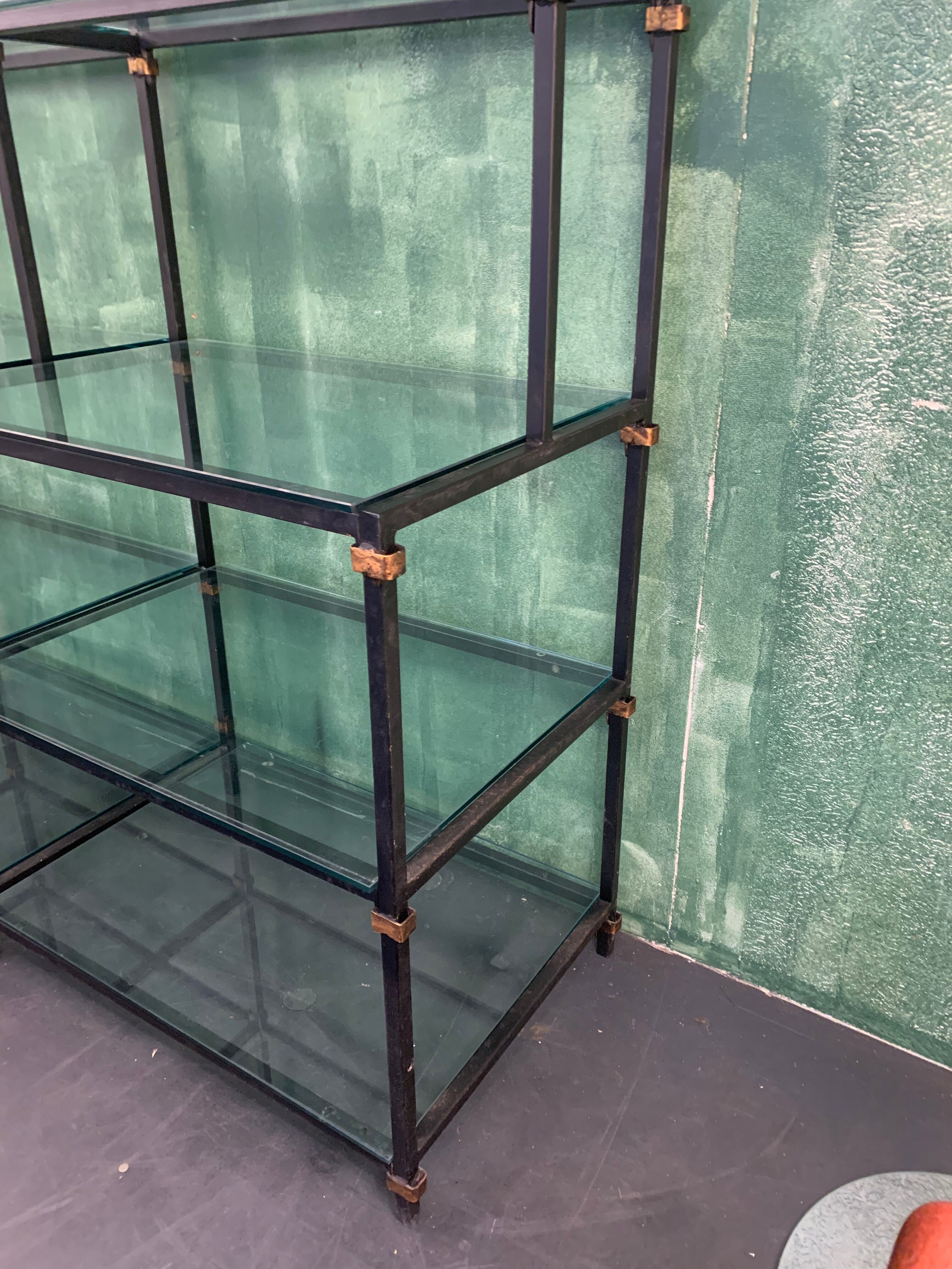 Factory shelf black iron tube 1960s'