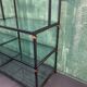 Factory shelf black iron tube 1960s'