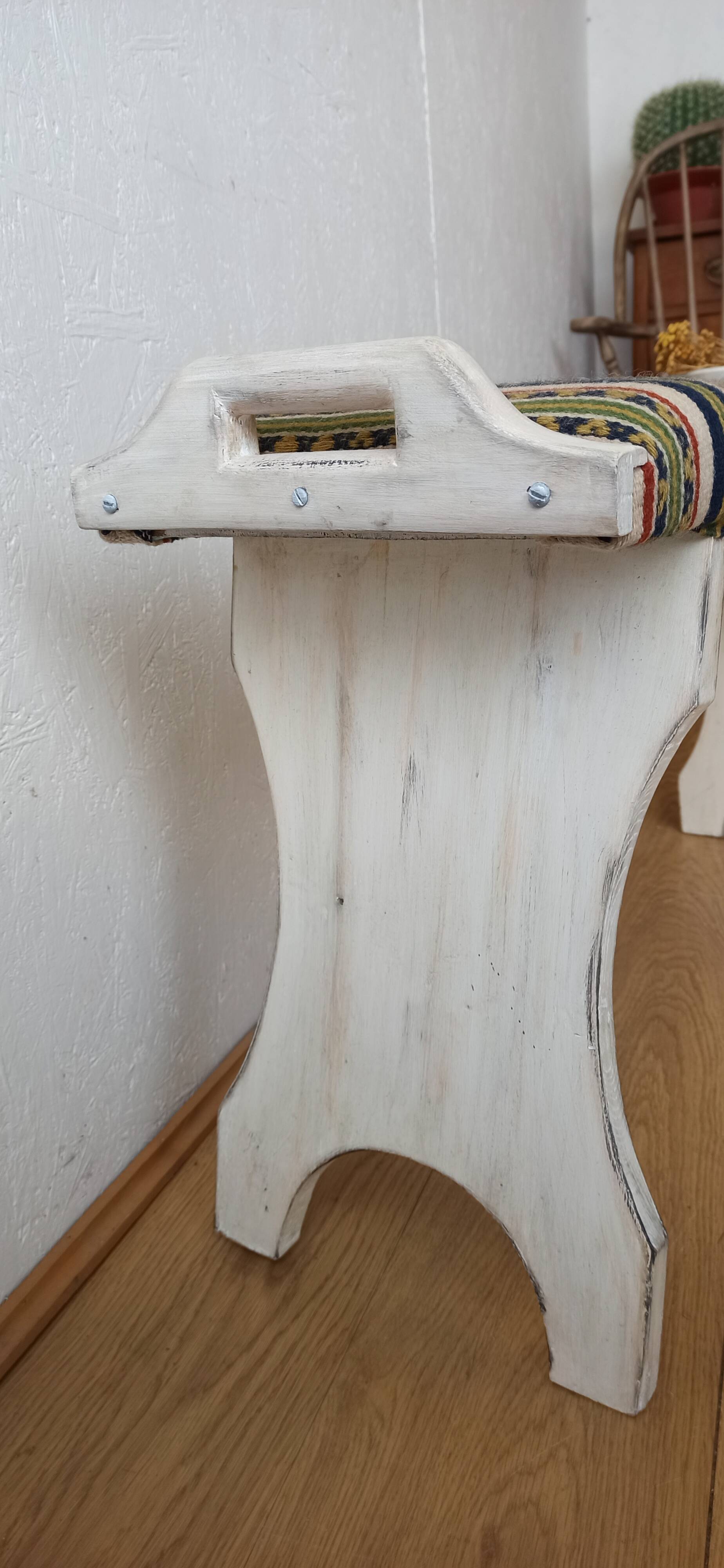 Wooden bench in vintage style.