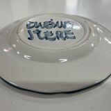 Painted and enamelled ceramic plate