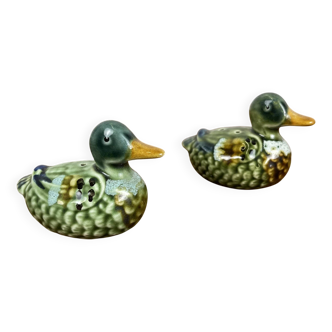 Salière & poivrière canard en céramique