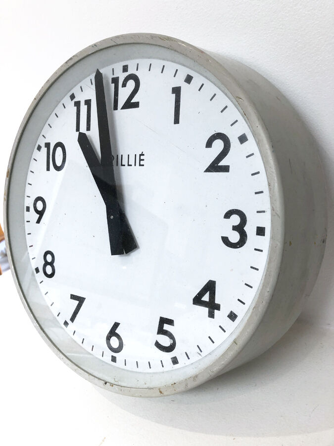 Vintage Brillé industrial clock, 1950