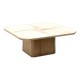 Vintage square travertine coffee table made in the 80s