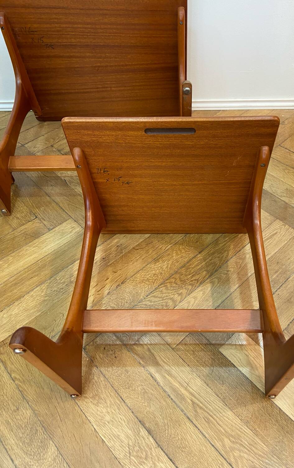 Scandinavian teak nesting tables