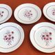 1900s 5 flat plates Badonviller Fenal decor Francine