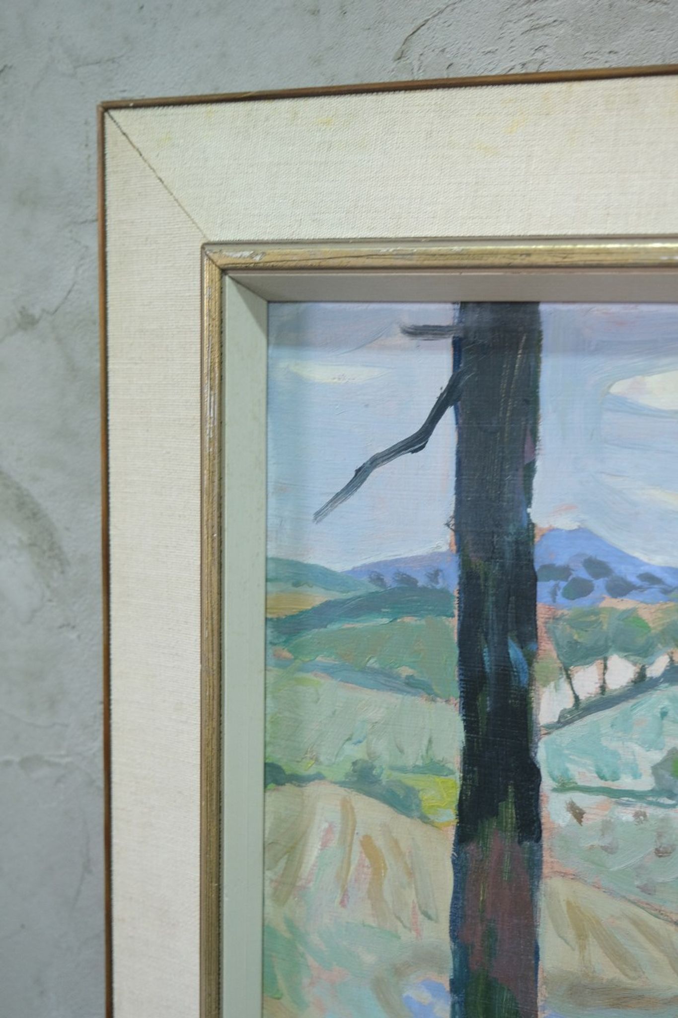 Gerhard Karlmark, Modern Landscape, 1960s, Oil on Panel, Framed