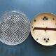 Round glass laminated ceiling light 1960