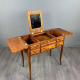 Marquetry Dressing Table, Louis XV Style, 20th Century