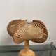 Table lamp in wood and Scandinavian rattan wire