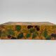 Grave box 1900 pyrogravure with butterfly decoration bunch of grapes