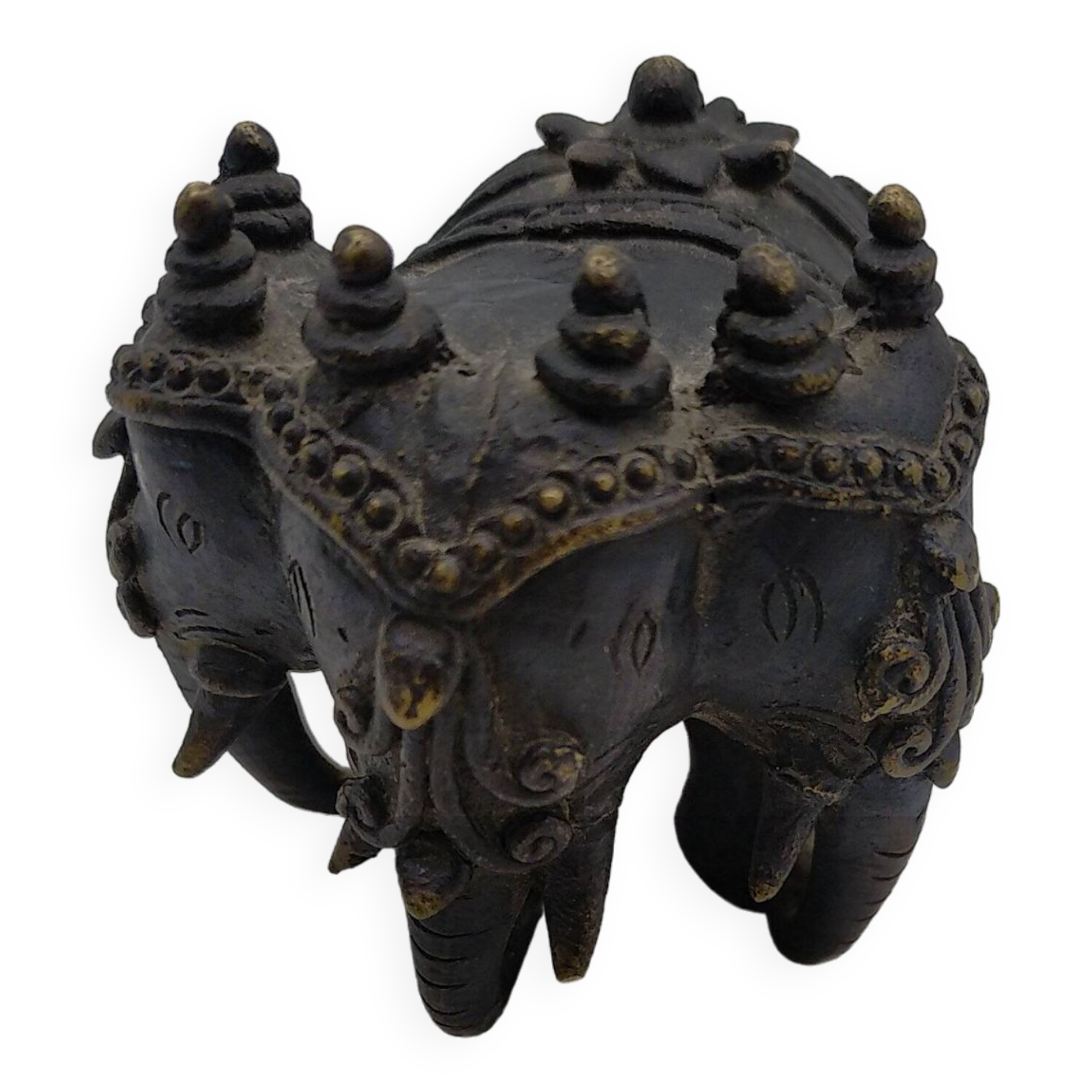 Airavata elephant in bronze. 19th century India.