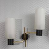 Pair of wall sconces 1950s style Arlus Lunel