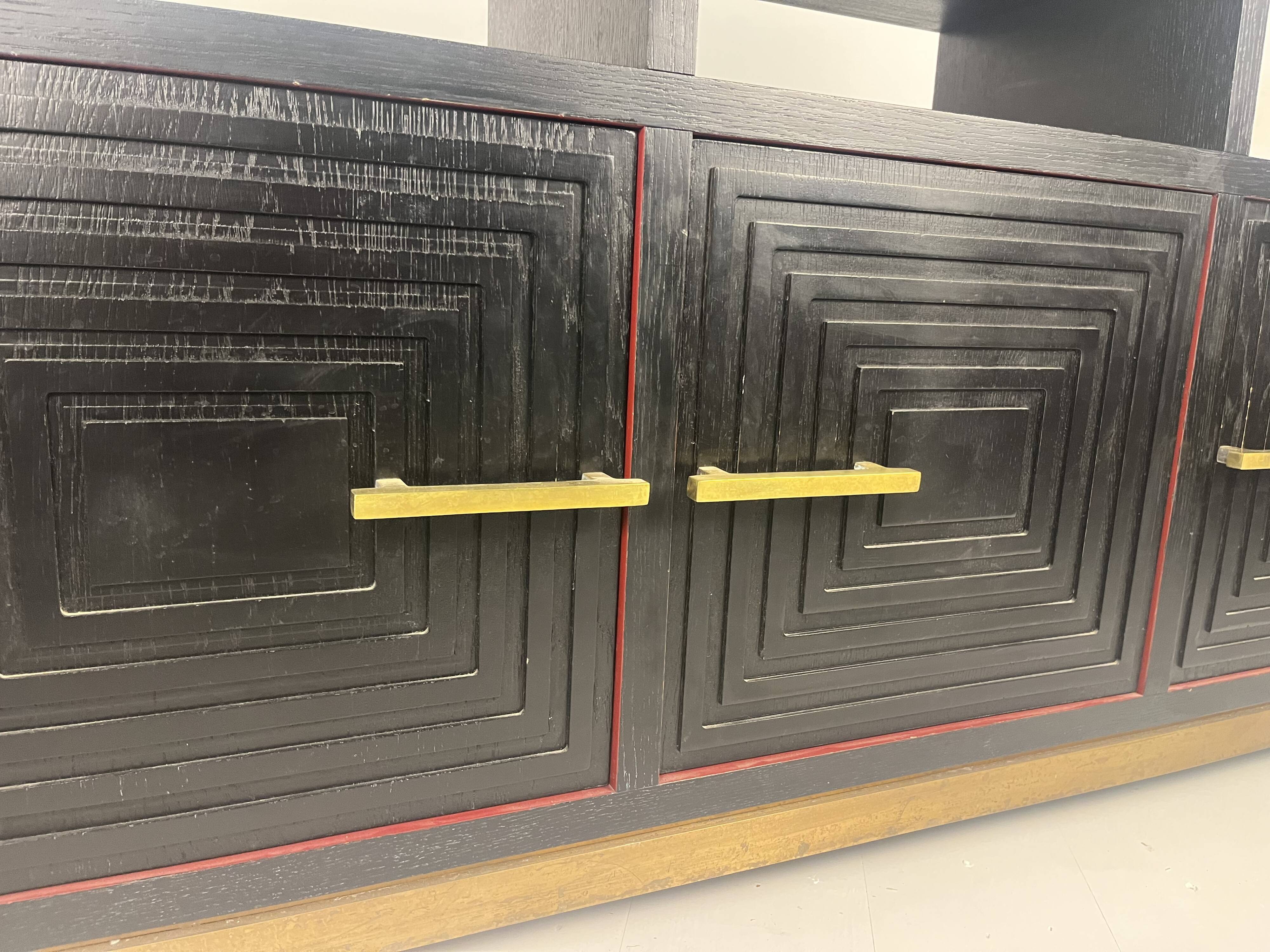 Meuble buffet asymétrique des années 1990