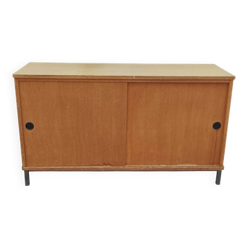 Vintage oak school buffet enfilade