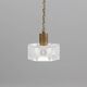 Ceiling light by Carl Fagerlund for Orrefors, brass and moulded glass, Sweden 1960.