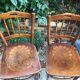 Paire de chaises bistrot avec motifs