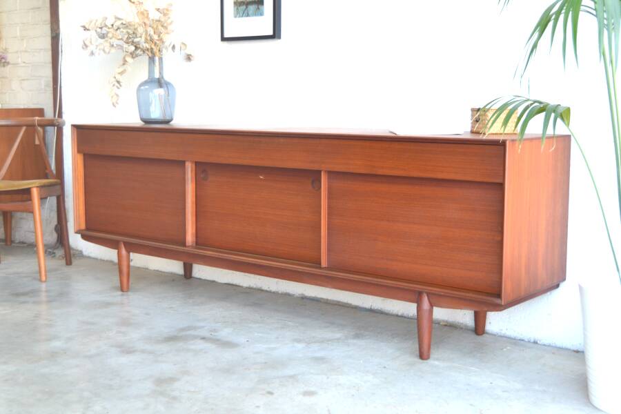 Vintage Scandinavian teak sideboard by Younger * 213 cm *