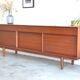 Vintage Scandinavian teak sideboard by Younger * 213 cm *