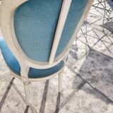 Louis XVI style stool and chair set
