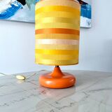 Vintage orange ceramic table lamp 1970