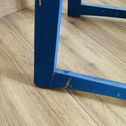 Chaise pliante en bois peint en bleu, Italie 1960