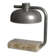 Travertine and chromed metal table lamp by Paolo Salvi, 1960s