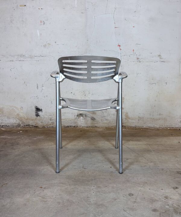 Chaise de travail, chaise design Amat 3 Jorge Pensi Aluminium – Argent