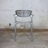 Work chair, designer chair Amat 3 Jorge Pensi Aluminum – Silver
