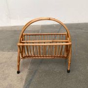 Mid-century bamboo magazine rack, 1960s