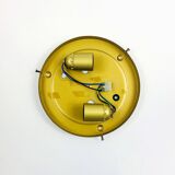 Large Amber Bubble Glass Ceiling Light/Flush Mount by Helena Tynell for Limburg, Germany, 1960s