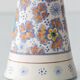Pair of coloured ceramic table lamps in Art Nouveau style, 1918, with new shades.