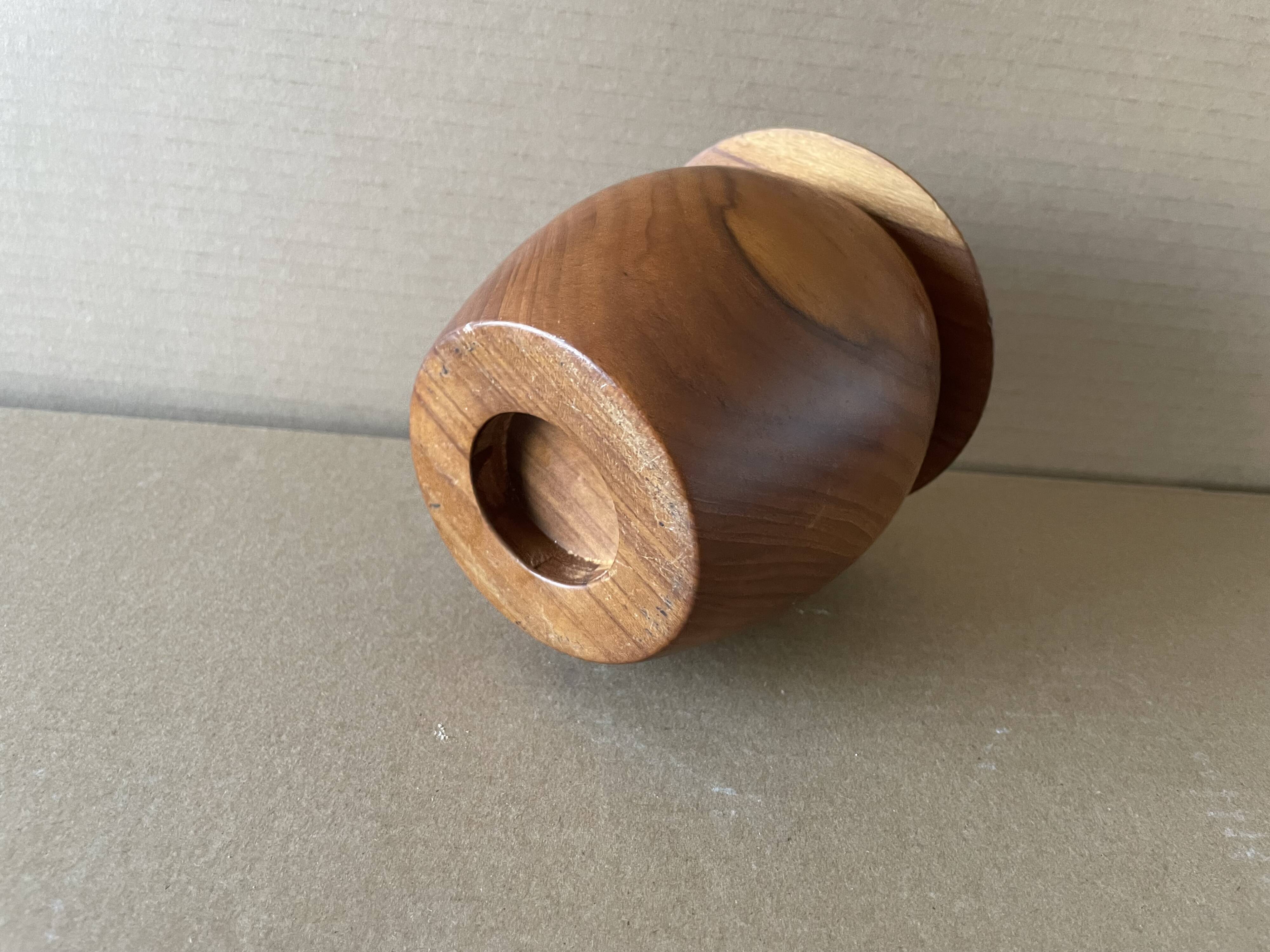 Old turned wooden box
