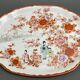 Chinese porcelain dish 1900 floral decoration and characters