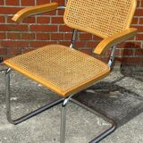 Set of 4 Cesca chairs model B64 with armrests Cesca Marcel breuer design