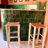 Tabouret en cuire eri