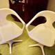 Pair of vintage fiber swivel armchairs by konrad schaefer for lubke 1960s