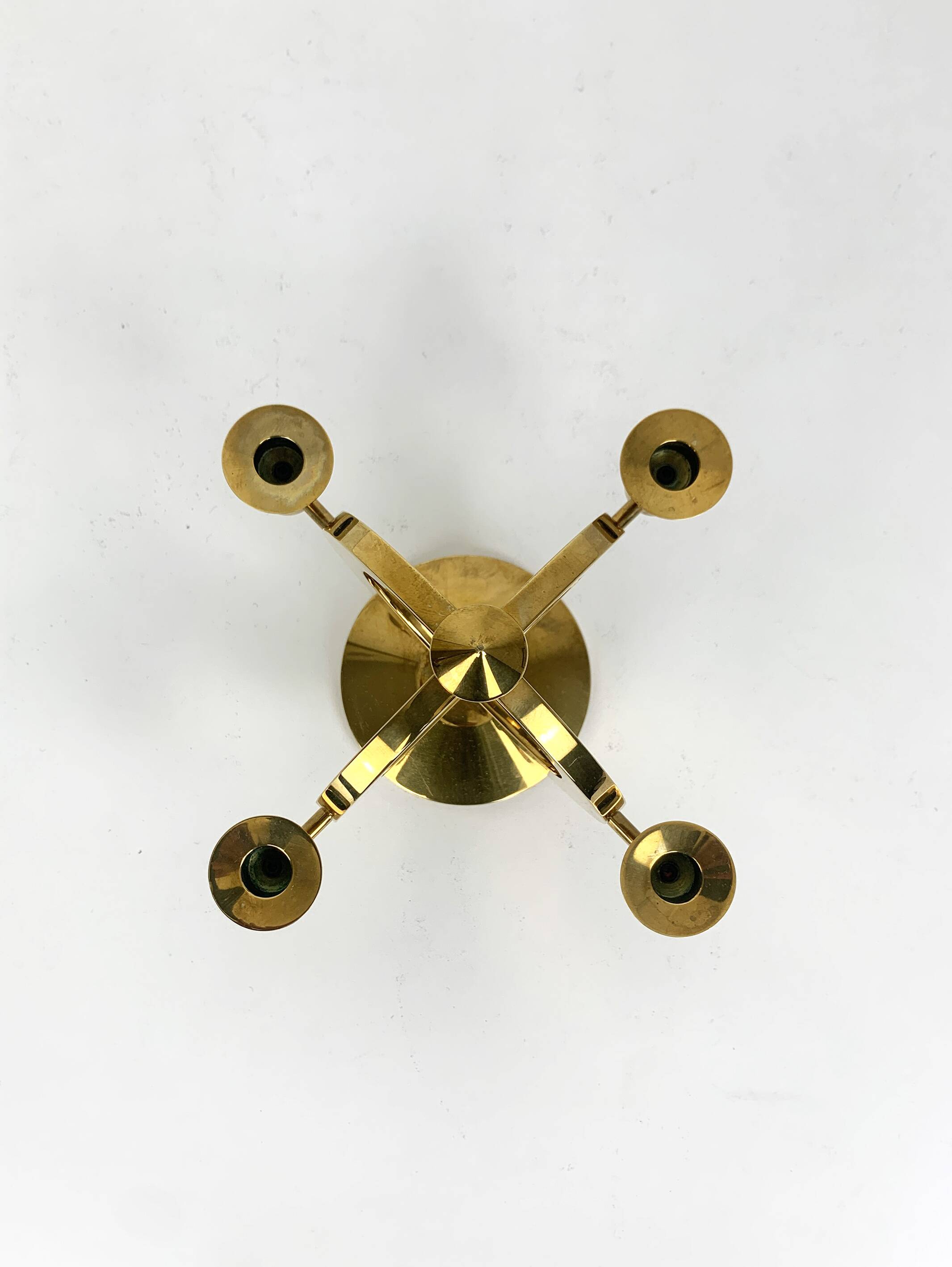 Mid-Century Scandinavian Brass Candlestick by Arthur Pe, Kolbäck, Sweden 1950-60