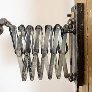 Industrial Black Scissor Wall Lamp, 1950s