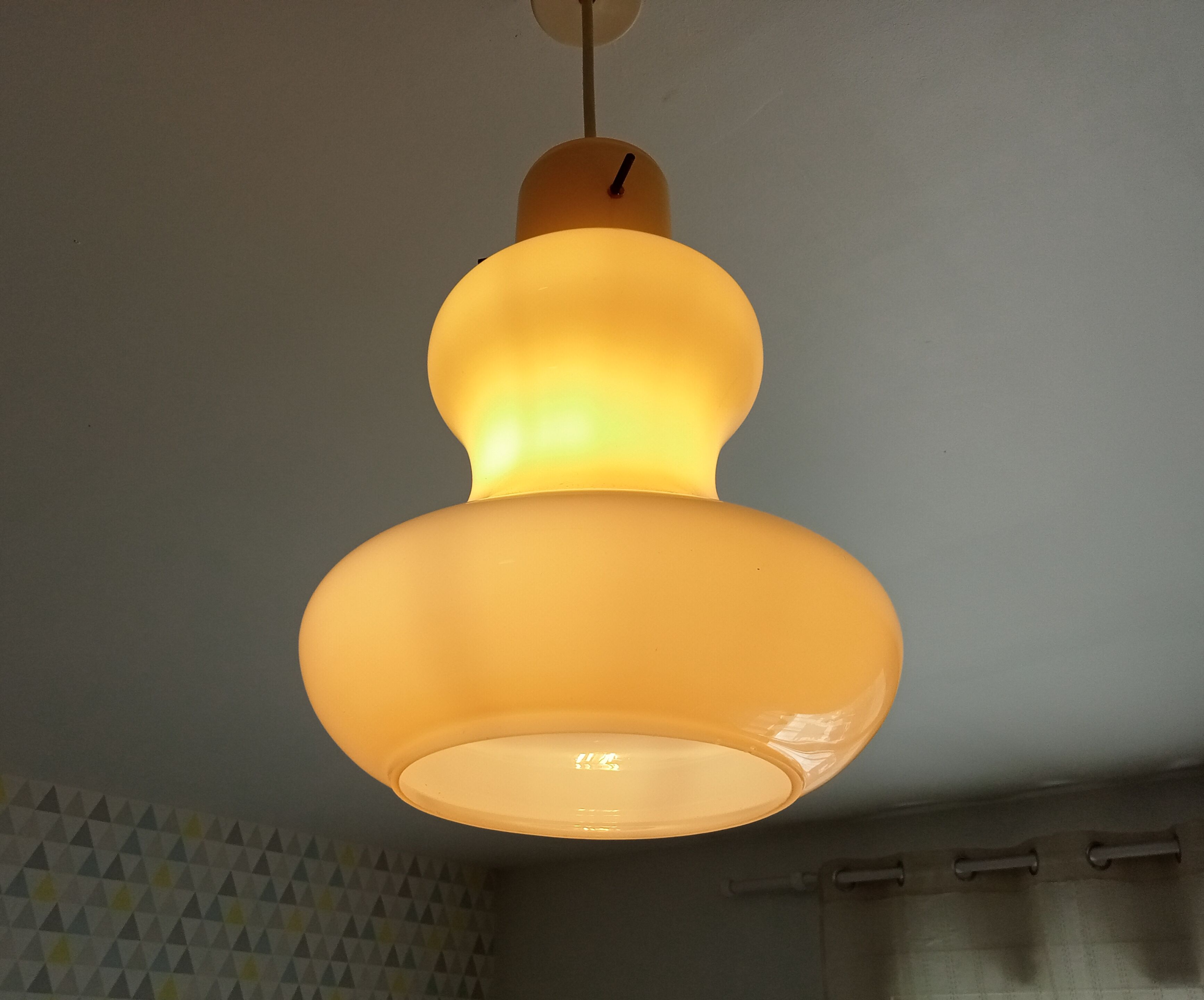Vintage opaline pendant lamp 60/70s