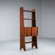 Italian bookcase with three shelves and storage